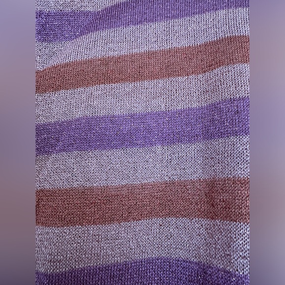 Happy Sheep NWT size Medium long sleeve lilac-copper stripes - Picture 3 of 7